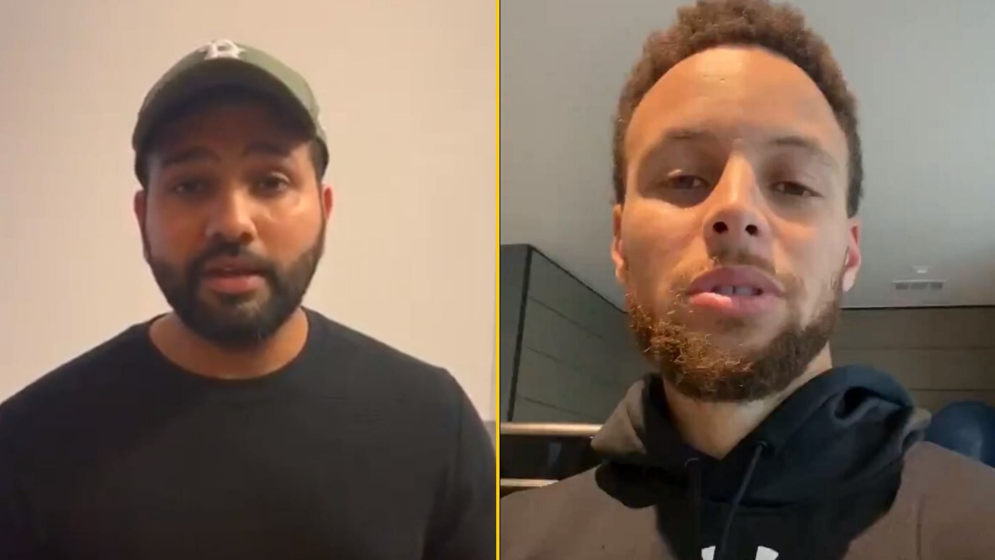 Both Rohit Sharma and Stephen Curry took to Twitter to share an awareness message amid the coronavirus pandemic.