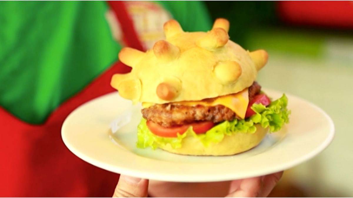 A restaurant in Hanoi is selling special burgers inspired by COVID-19