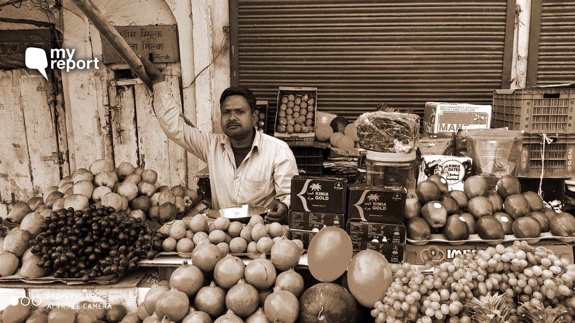 A fruit-seller in Jamalpur.