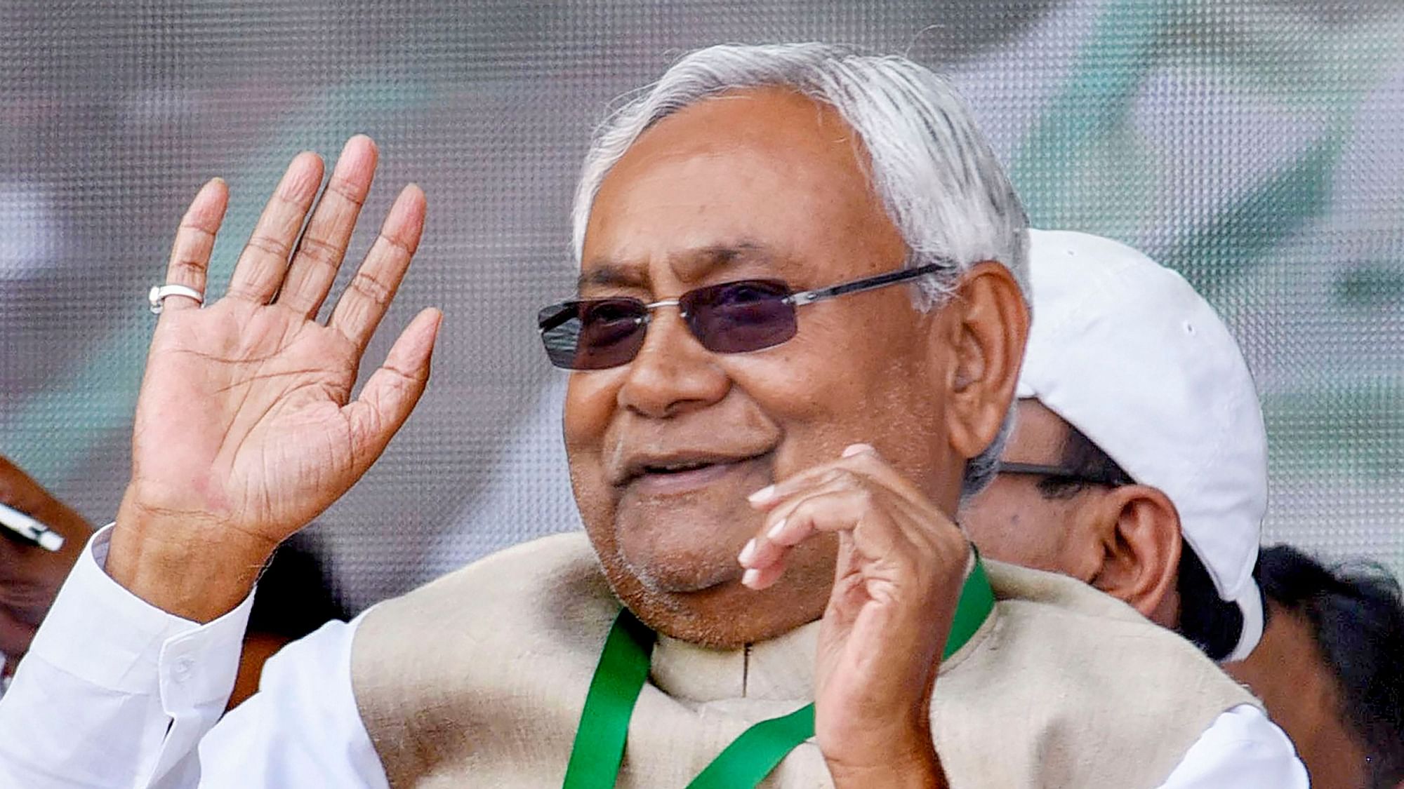 Bihar Chief Minister Nitish Kumar during state level party workers meeting on preparation for the Legislative Assembly polls, in Patna on 1 March 2020, Sunday.&nbsp;