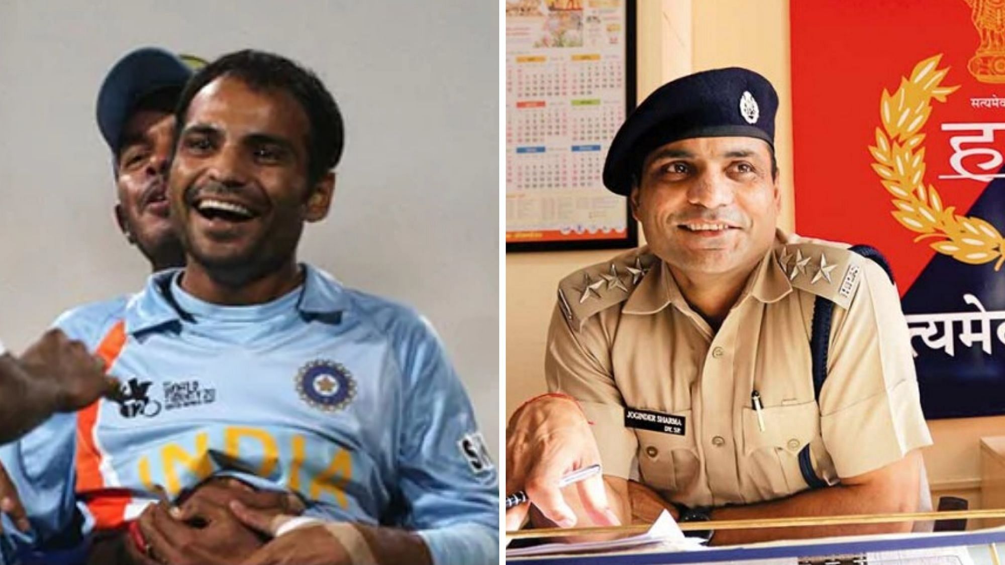 Joginder, who bowled the match-winning final over in the 2007 World T20 final against Pakistan, is now a DSP in Haryana Police.