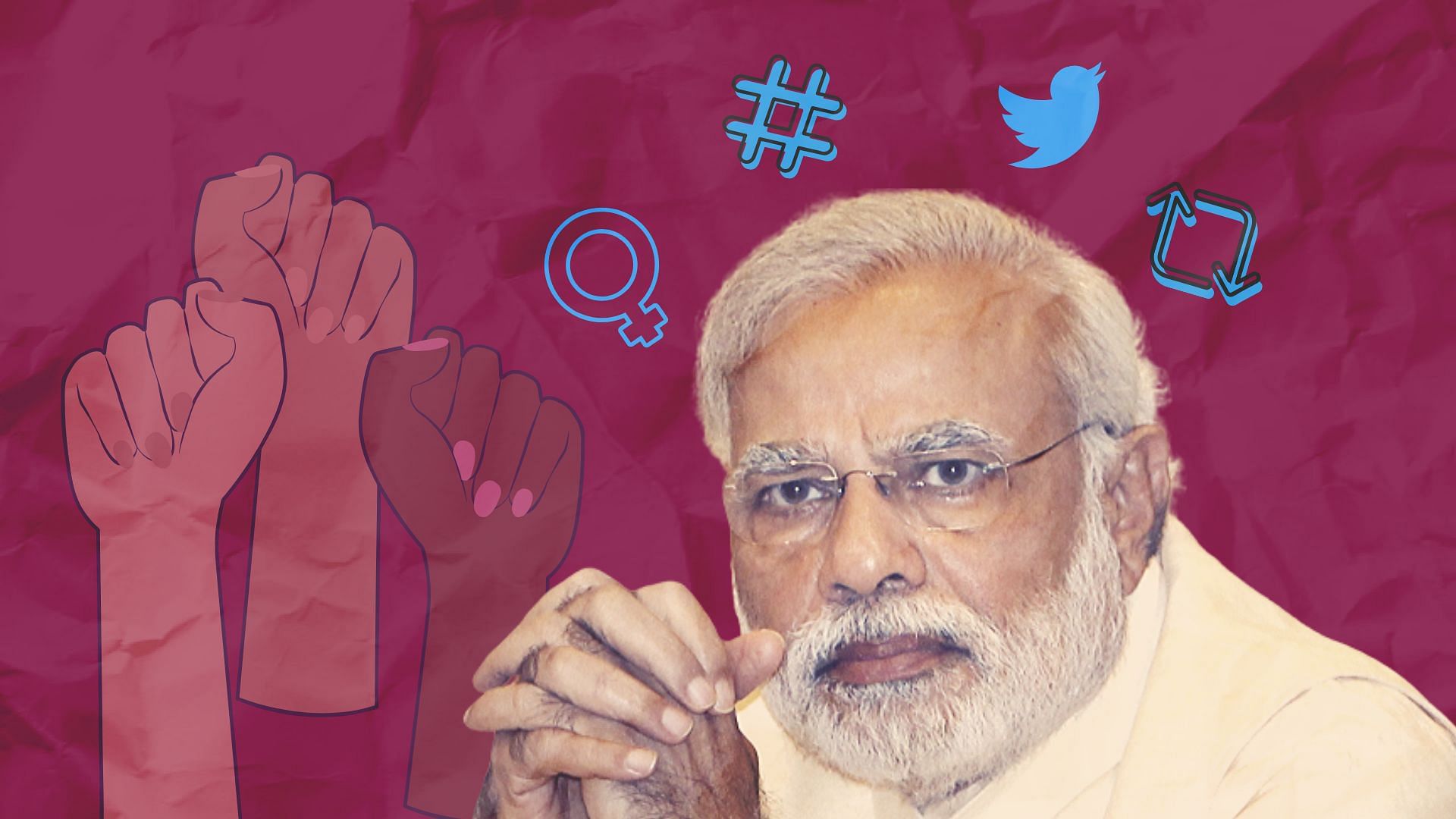 Prime Minister Narendra Modi’s Twitter was given to 7 women on Sunday.