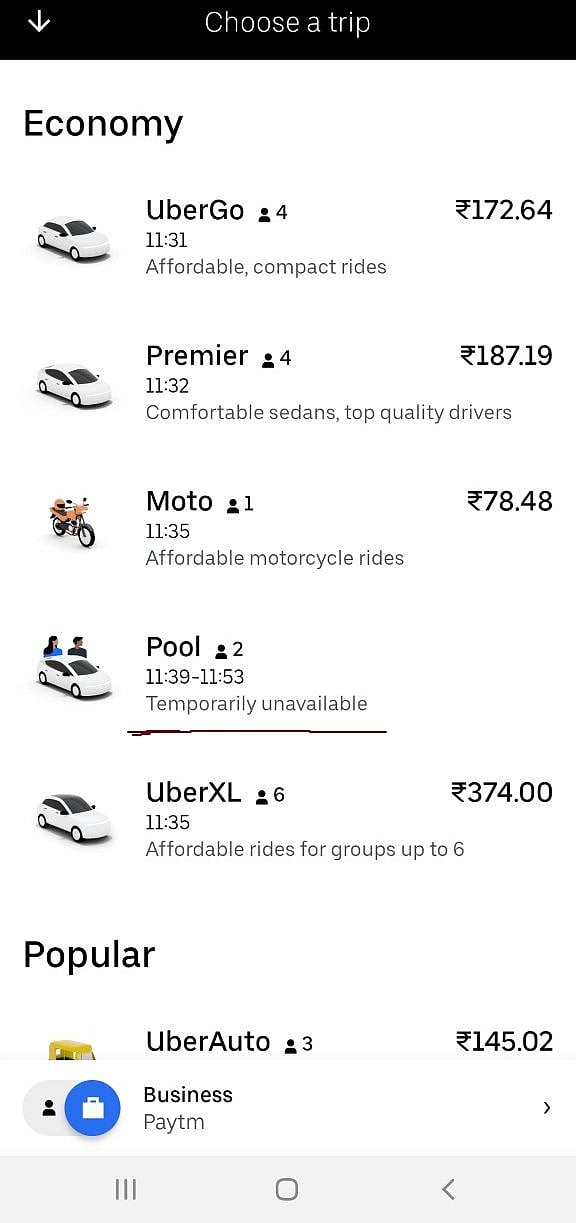 Ola & Uber Suspend RideSharing Feature on App Amid