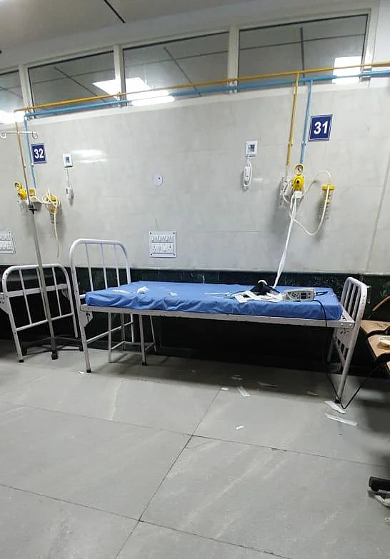 The corona ward at the hospital. 