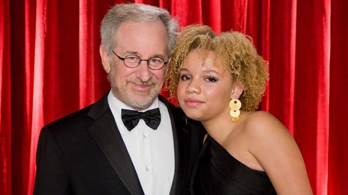 Steven Spielberg and his daughter Mikaela.&nbsp;