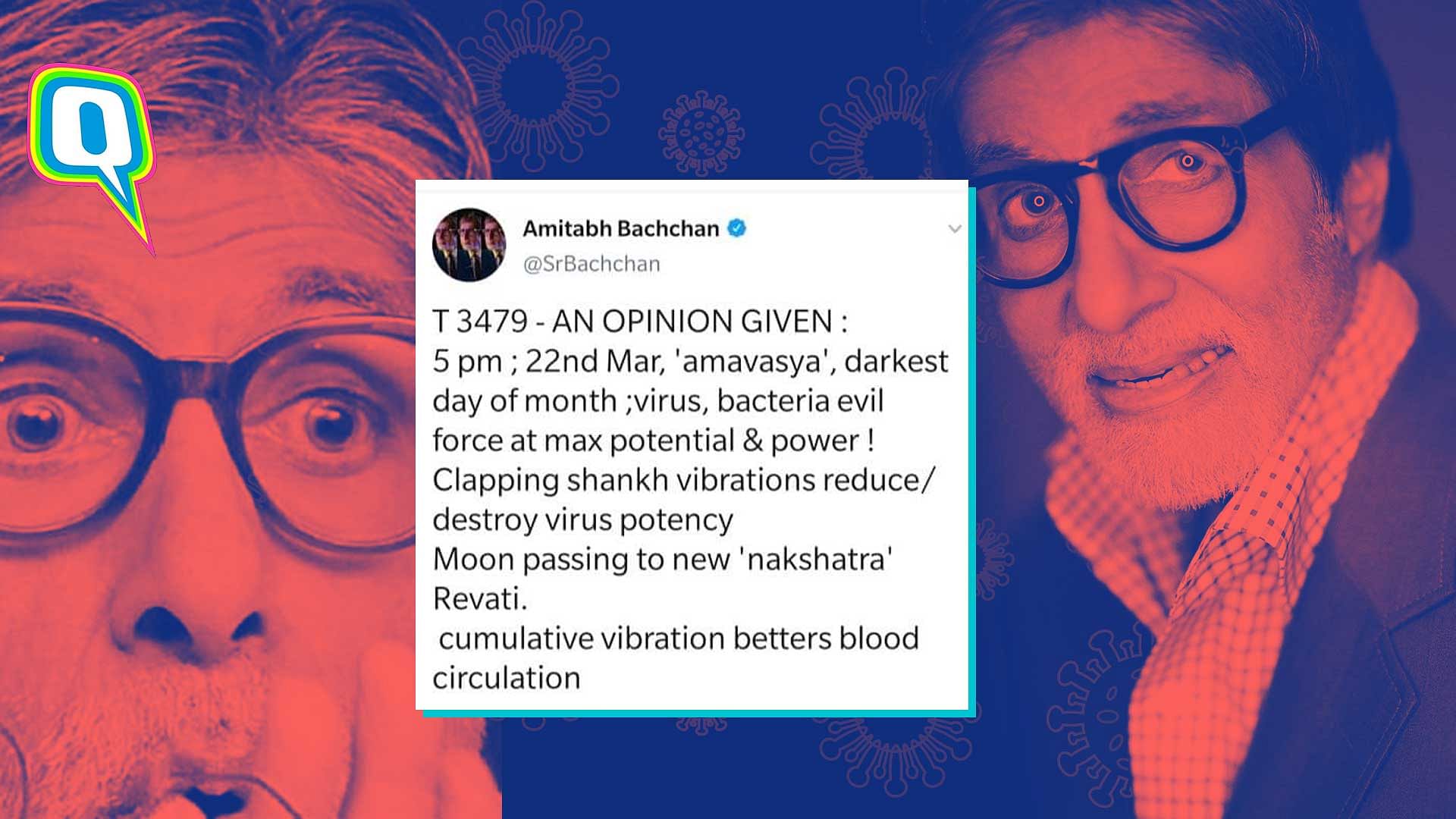 Amitabh Bachchan’s coronavirus tweet was taken down in light of the backlash he received on Twitter.