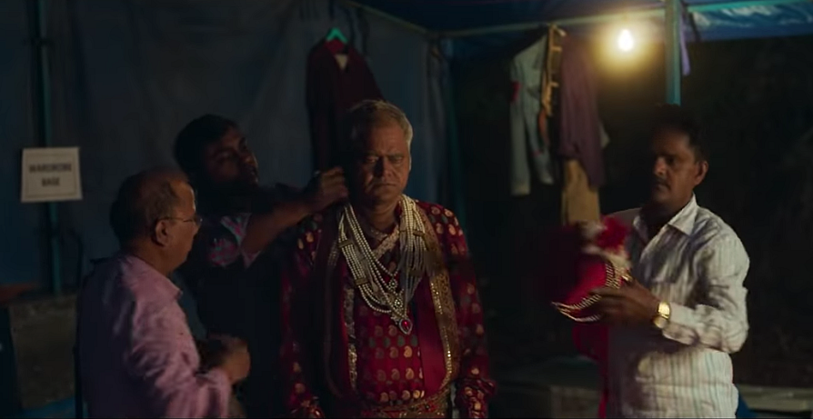 Sanjay Mishra as a yesteryear character actor out to score his 500th role.