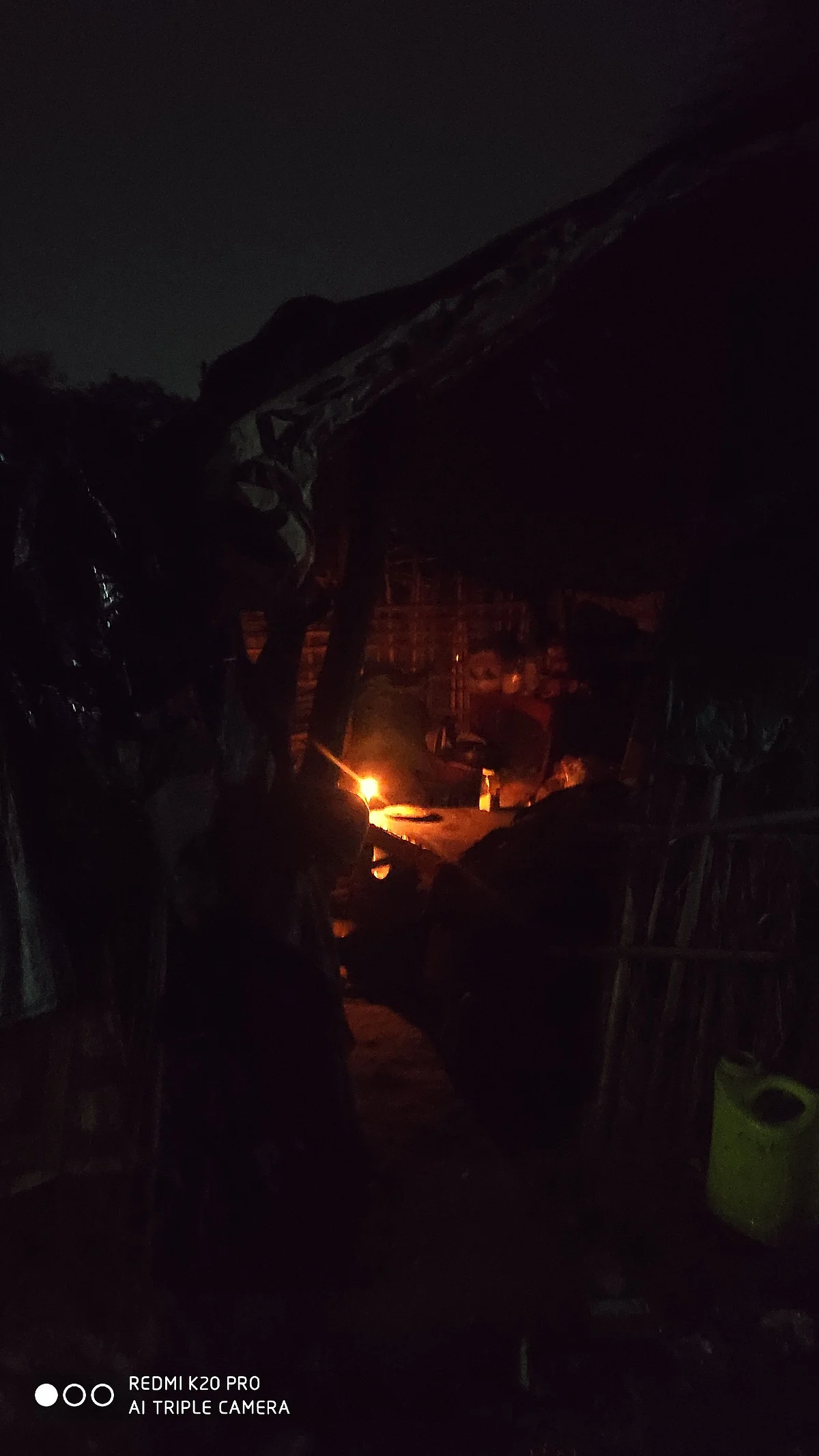 Dimly lit homes of daily wage earners.