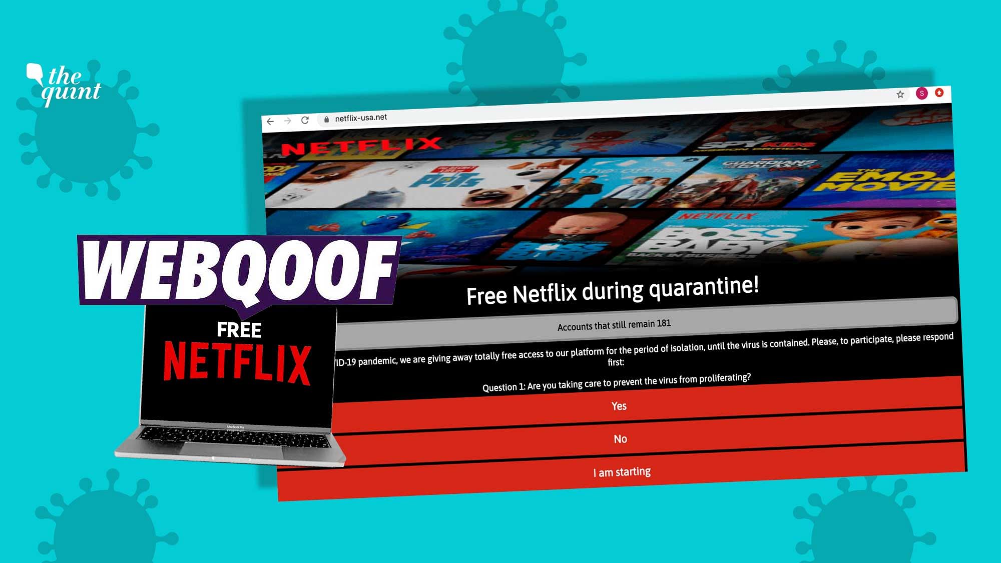 Several links on WhatsApp and Twitter started doing the rounds, claiming streaming platform Netflix and Amazon Prime are offering their subscriptions for free till ‘April 31’.