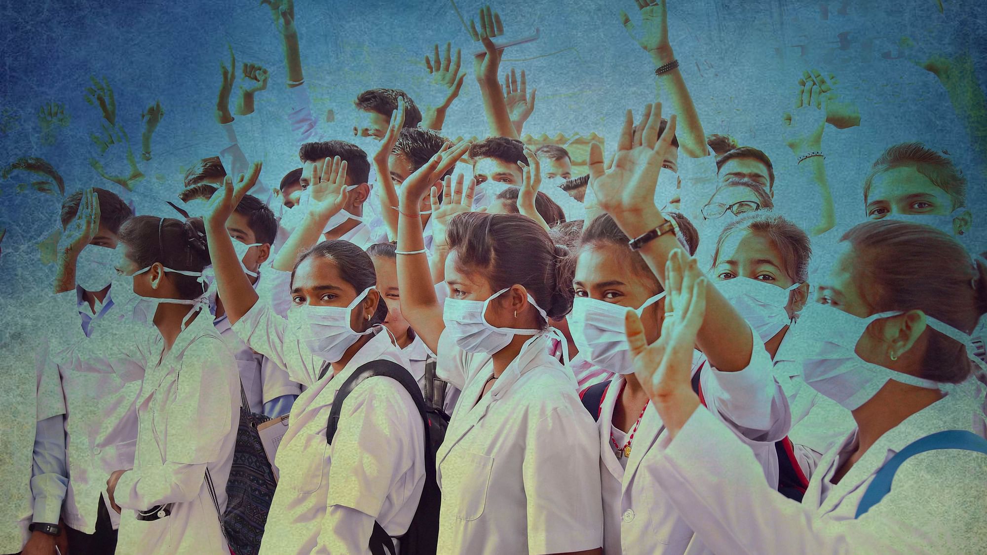 Nursing students before leaving for door-to-door checking in wake of coronavirus outbreak, in Bikaner, Thursday, 19 March, 2020. Image used for representation.