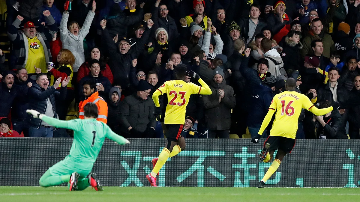 All of Watford’s goals, through Ismaila Sarr’s double and Troy Deeney.