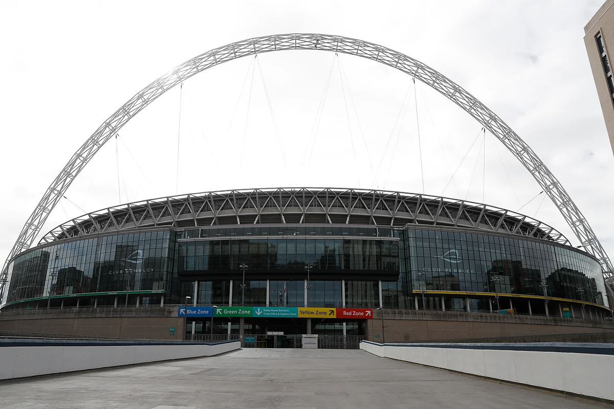 A general view of Wembley Stadium in London that is supposed to host some of the match of the European Championships.