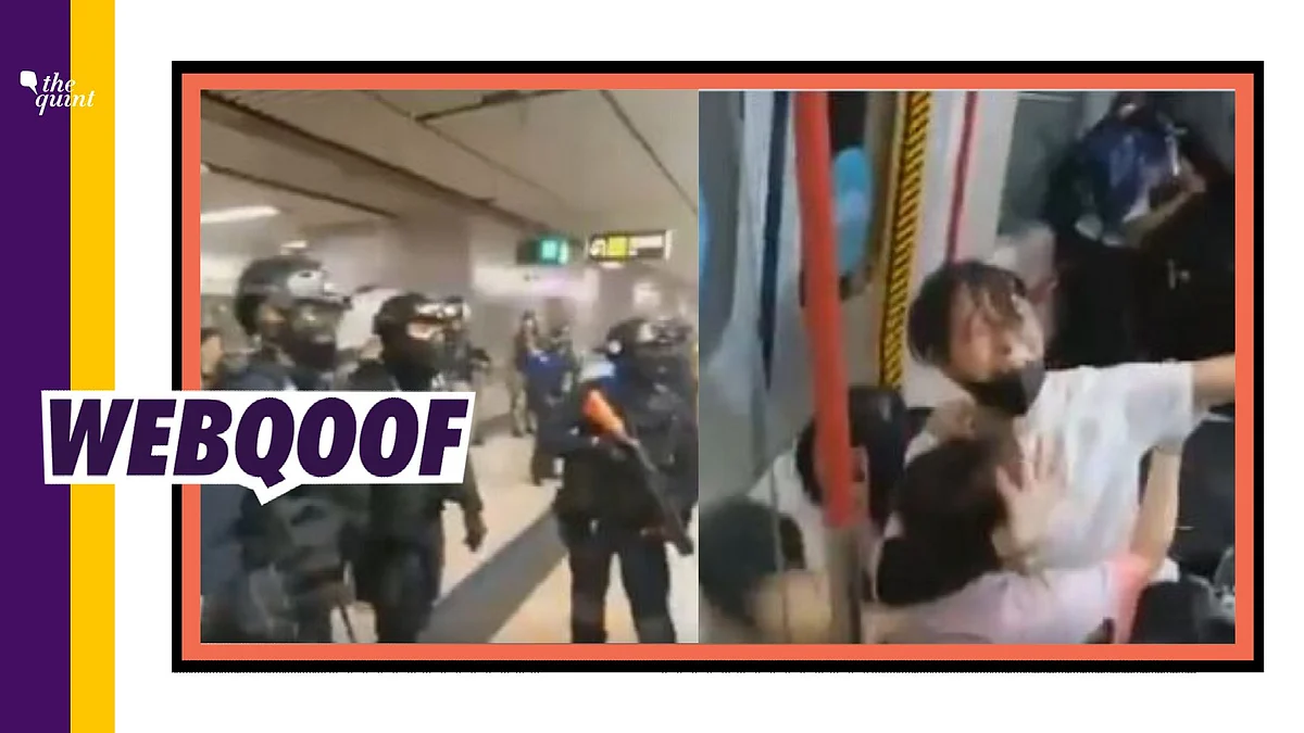 The incident took place at Prince Edward Station in Kowloon, Hong Kong.