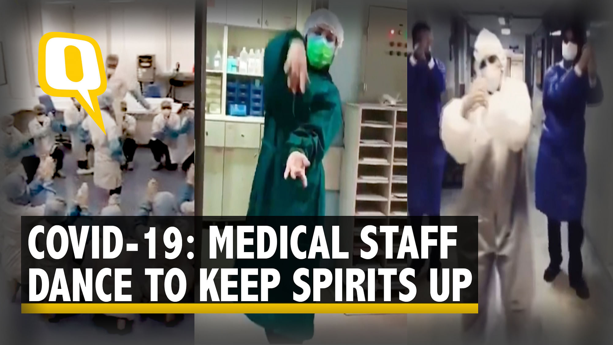 Medical staff can be seen dancing to lift the spirits of Coronavirus patients.&nbsp;