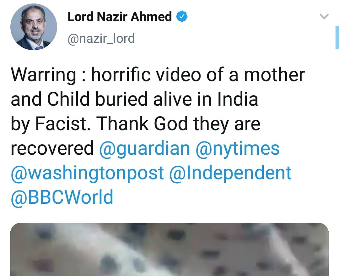 The video is being widely shared on social media with the claim that ‘Hindutva goons’ are burying muslims. 