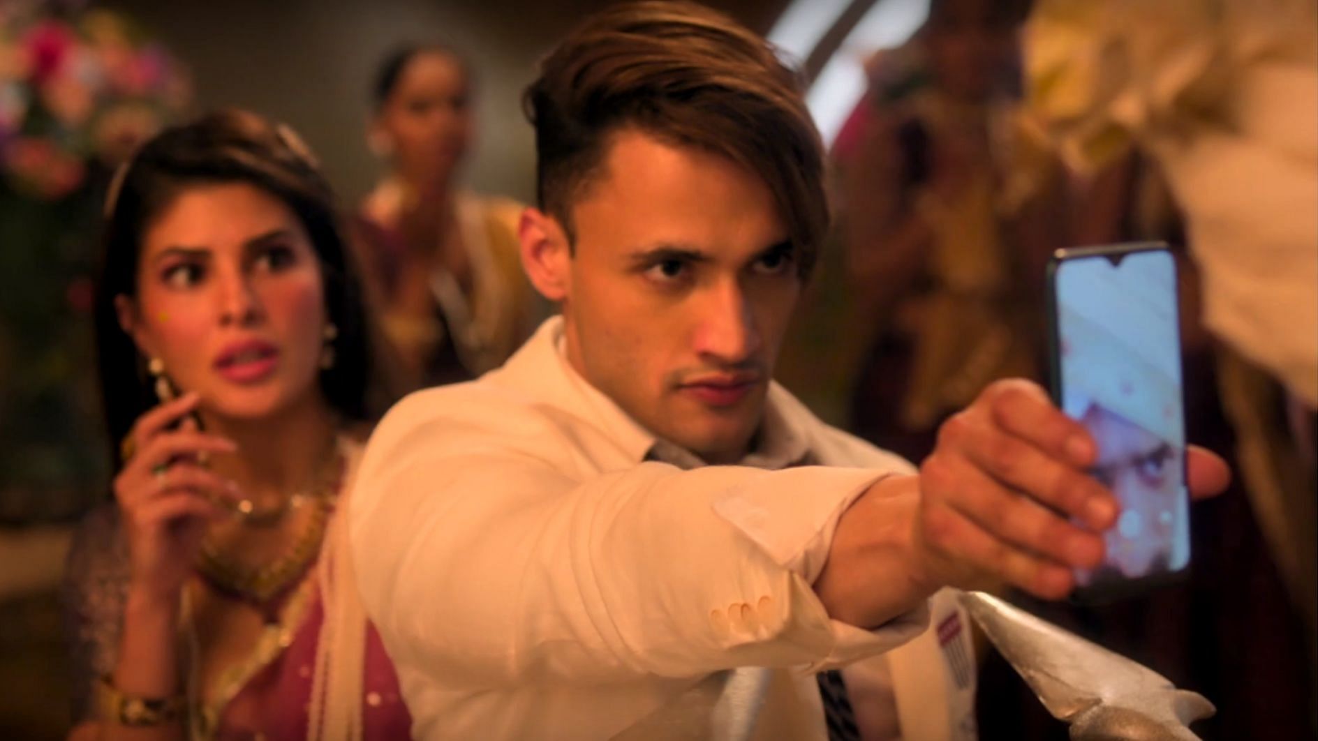 Asim and Jacqueline in a still from the music video.