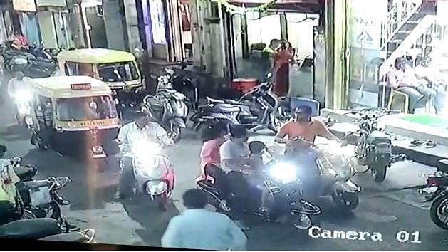 Screen grab of the CCTV footage of the incident.