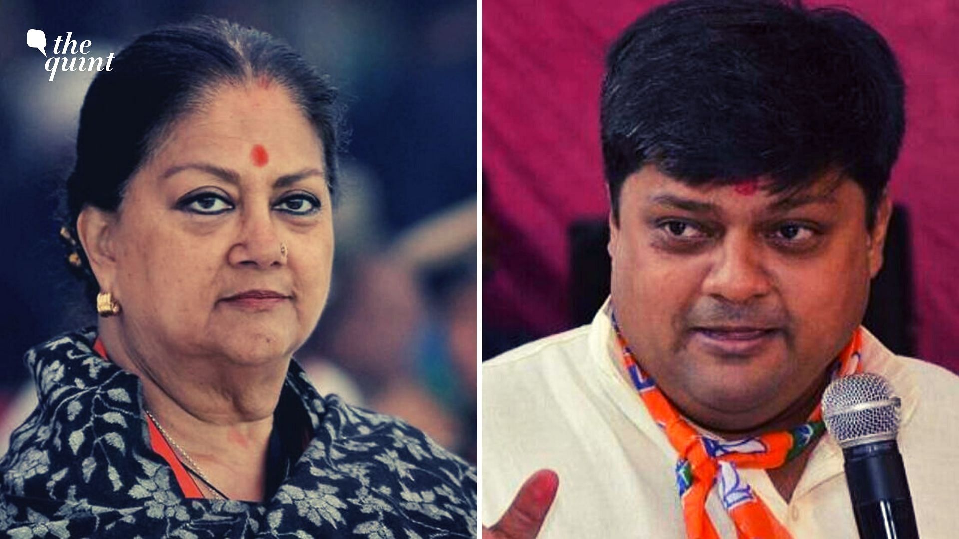 Former Rajasthan Chief Minister Vasundhra Raje and her son Dushyant Singh