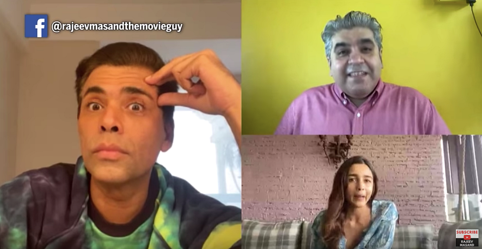 Karan Johar reacts to the news that Alia Bhatt is taking an online course in creative writing.