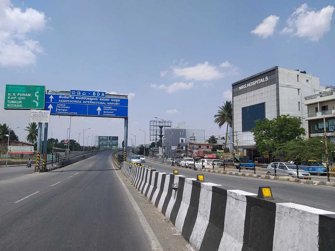 An empty road in Bangalore.