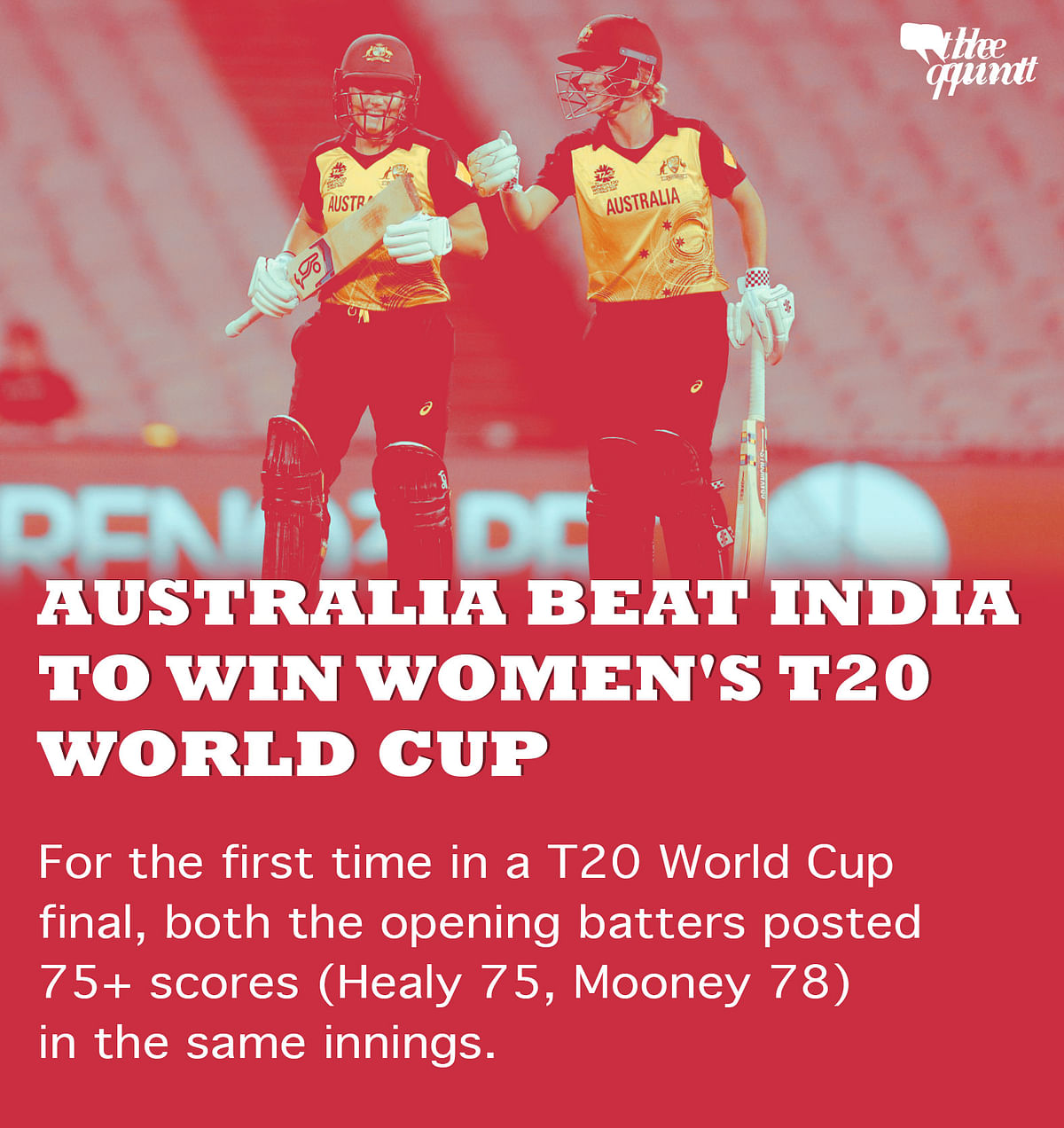 Big stats and records from the India vs Australia Women’s T20 World Cup final.