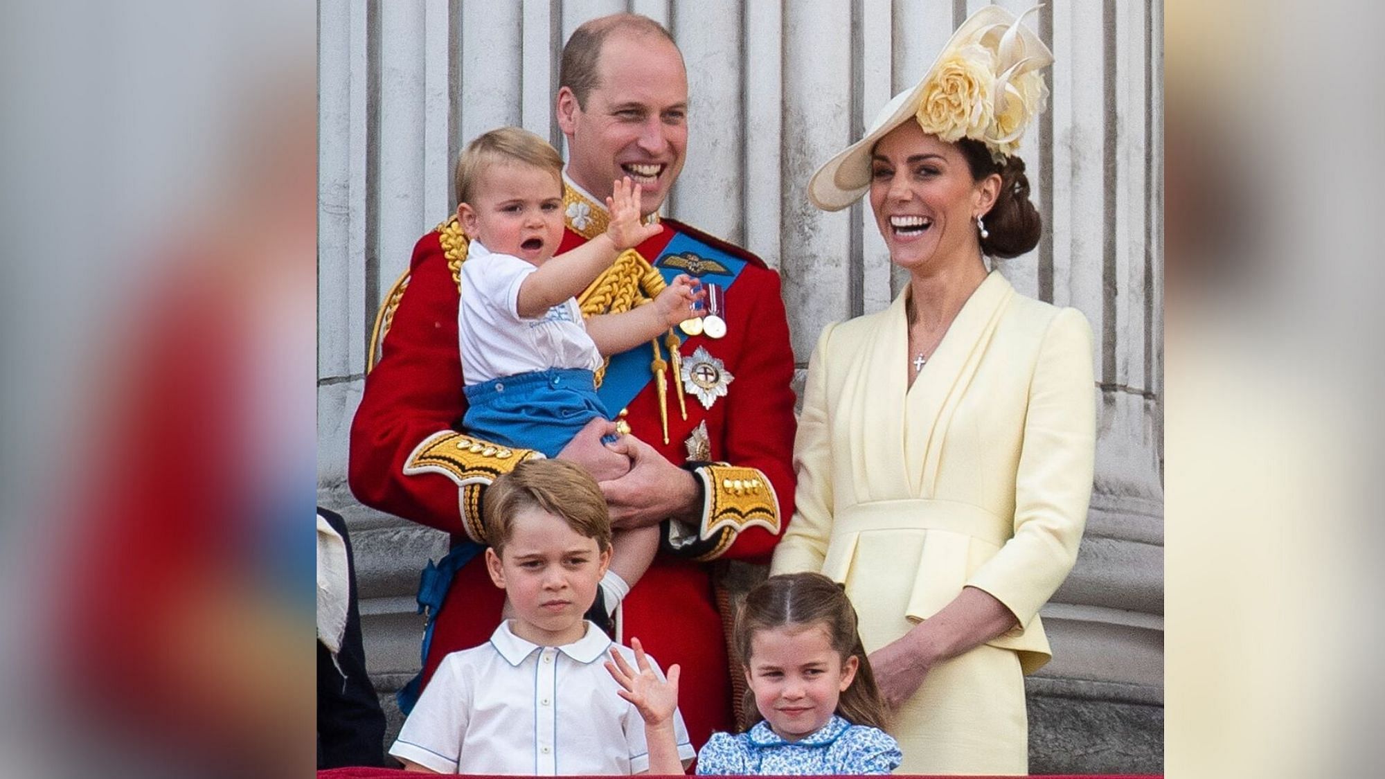 File picture of Prince William and Kate Middleton with their children.&nbsp;