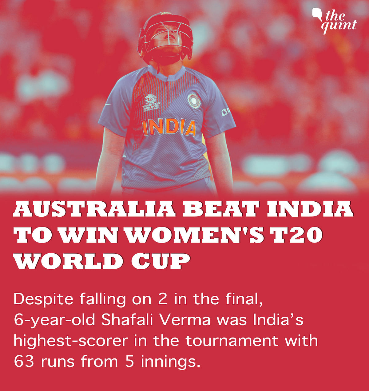 Big stats and records from the India vs Australia Women’s T20 World Cup final.
