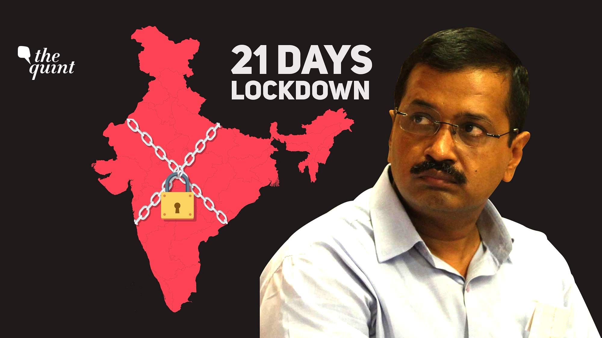 Delhi chief minister Arvind Kejriwal spoke on the COVID-19 lockdown.