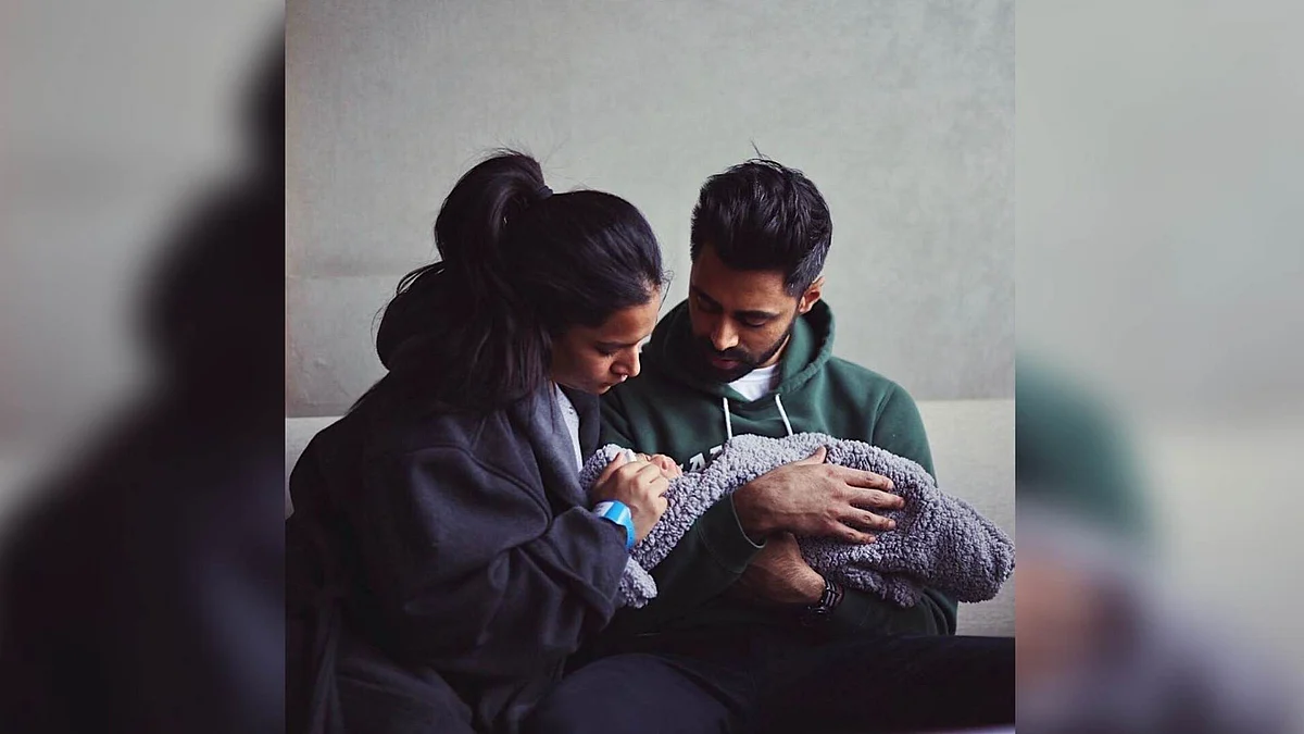 Indian-American comedian Hasan Minhaj and his wife Beena Patel have