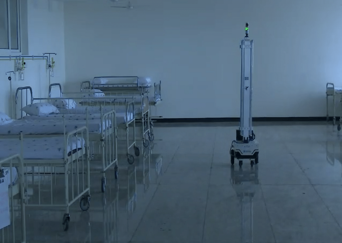 Coimbatore company creates robots to disinfect spaces with UV rays and provide medicines  in isolation wards.