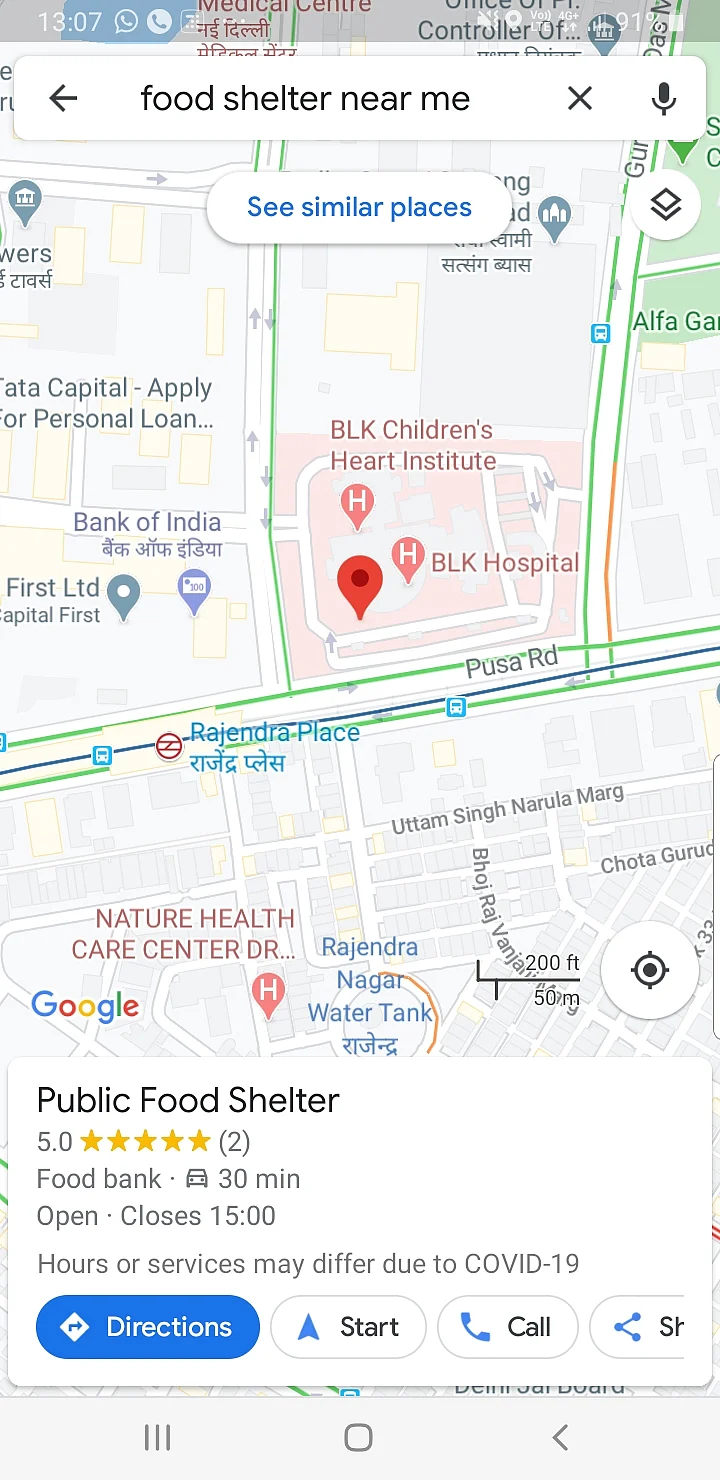 Google has added food and night shelters in 31 cities to the app.