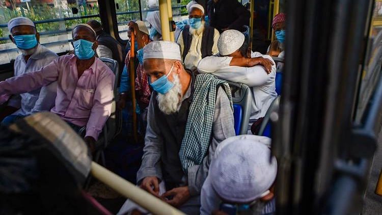 File image of Tablighi attendees being taken to hospitals for testing. Image used for representative purposes only.&nbsp;