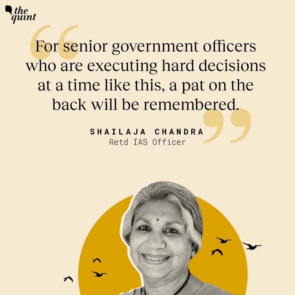 Retd IAS officer Shailaja Chandra looks back at her early career days, when a little morale boost went a long way.
