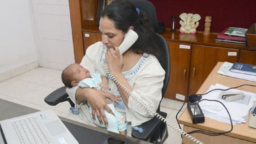 Srijana Gummalla returned to work just 22 days after giving birth to her son.