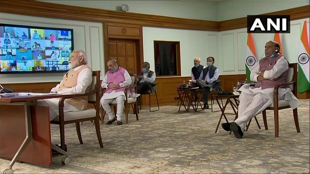 Prime Minister Narendra Modi chairs a meeting of Council of Ministers via video conferencing. 