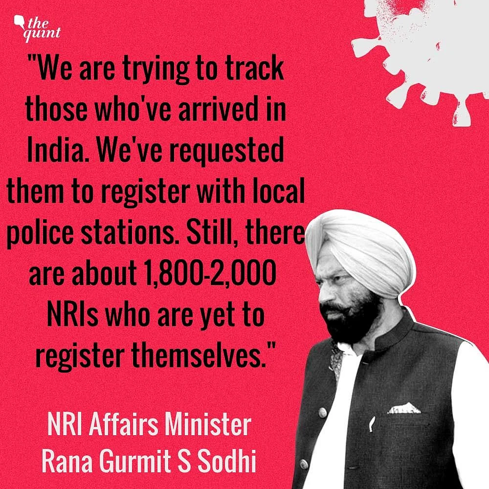 Around 2,000 NRIs Yet to Register With Police: Punjab NRI Minister