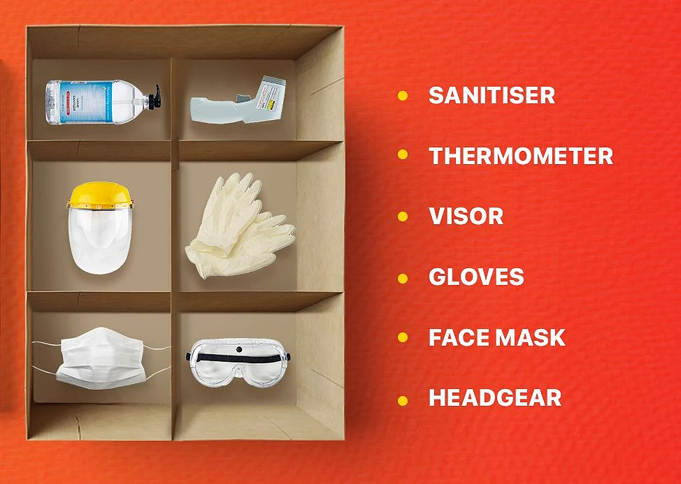 Restaurant safety kit being provided by Dineout.