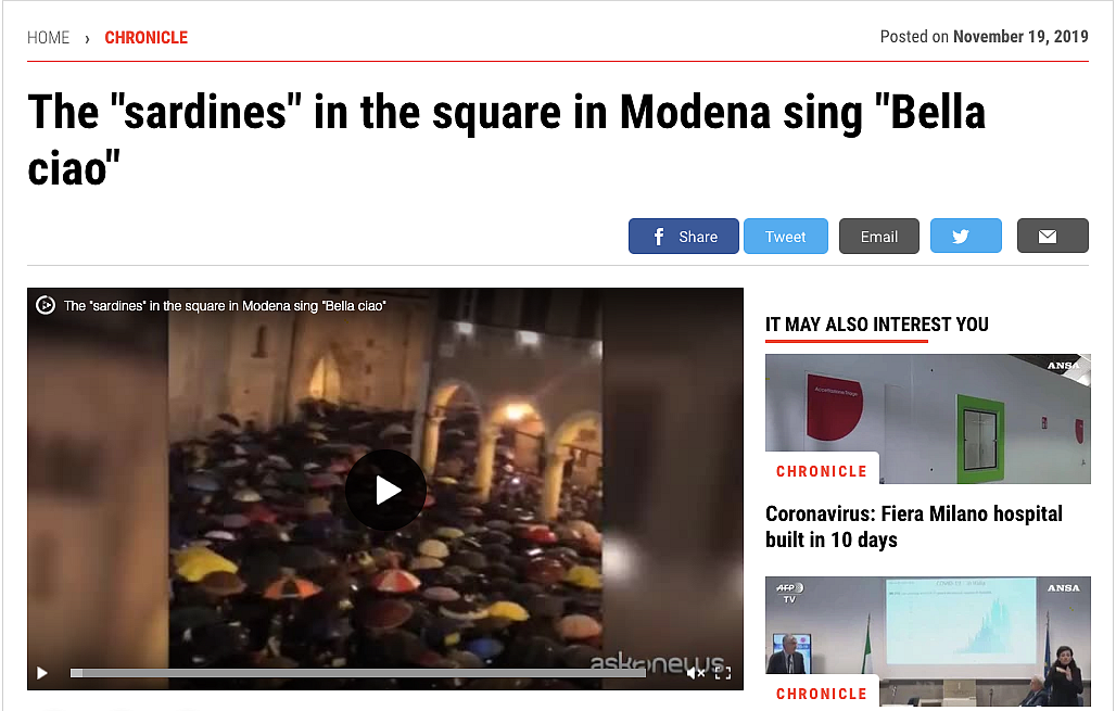 Italians Bidding World Goodbye? No, It’s an Anti-Fascist Protest