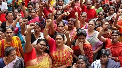 Bengaluru: People stage a demonstration against the Transgenders Persons (Protection of Rights) Bill 2016. Image used for representational purposes.&nbsp;