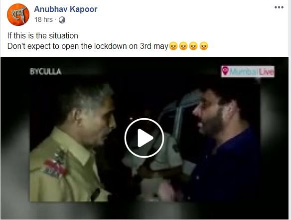  Video is from 18 November 2016 when AIMIM leader Waris Pathan got into a spat with a police officer. 