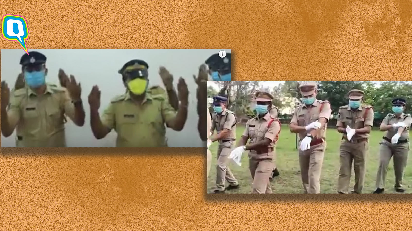 Policemen and women in Kerala and Andhra Pradesh in dancing videos to educate people about hand washing.