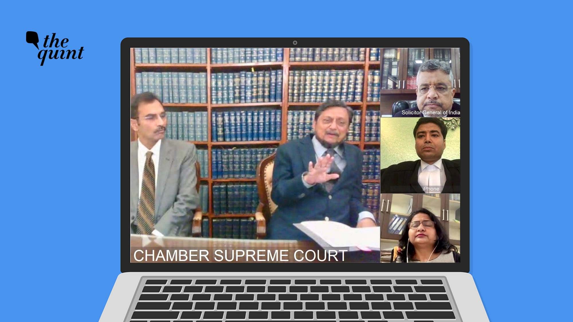 The Supreme Court has conducted hearings via video conferencing for the last week.