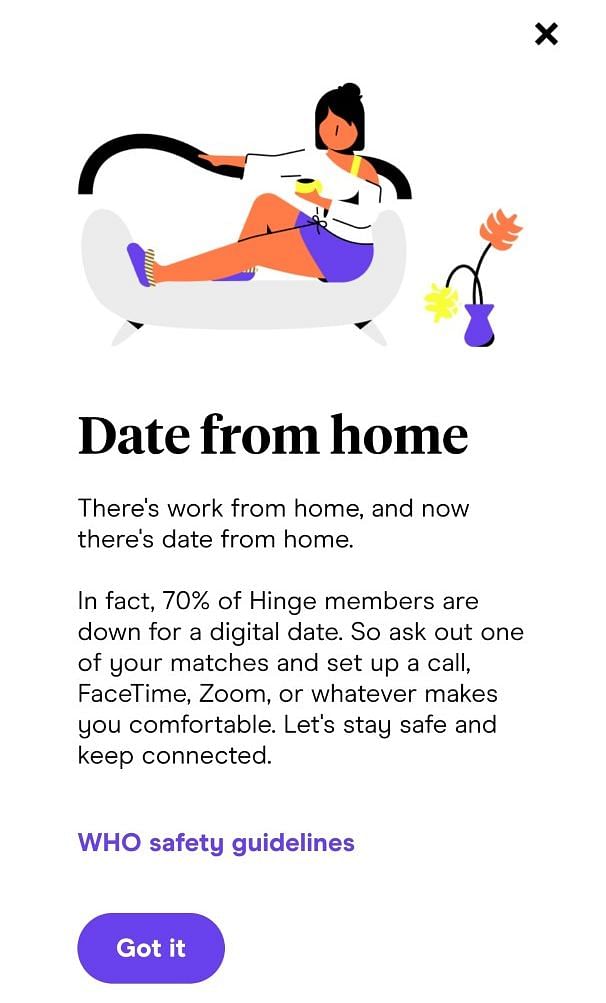 Dating apps in India like Tinder, Bumble and Hinge  have seen a surge in downloads during the lockdown period. 