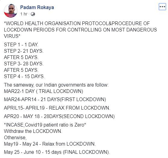 Lockdown periods vary from country to country and depend on the rate at which the virus is spreading.