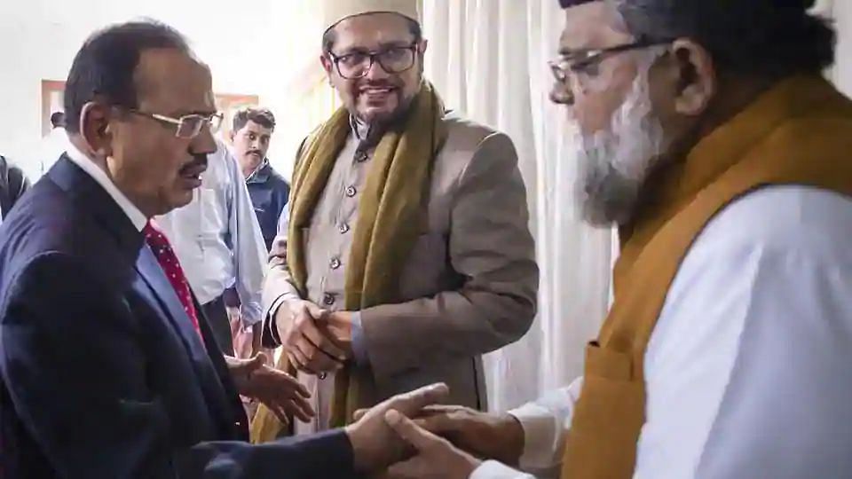 Ajit Doval meets Maulana Saad of the Tablighi Jamaat Markaz in Delhi’s Nizamuddin.