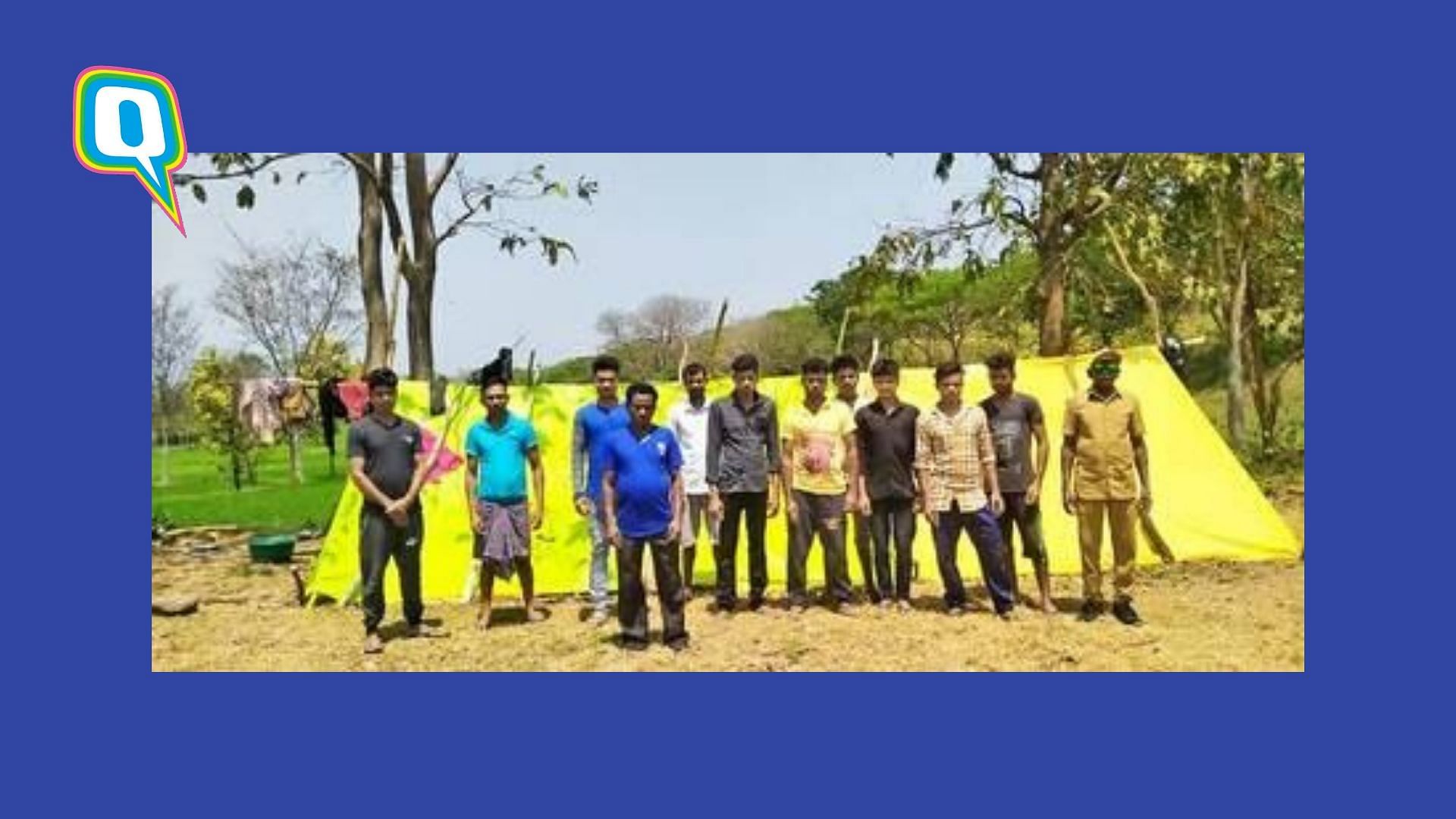 12 daily wage earners who reached their village and got themselves tested immediately.