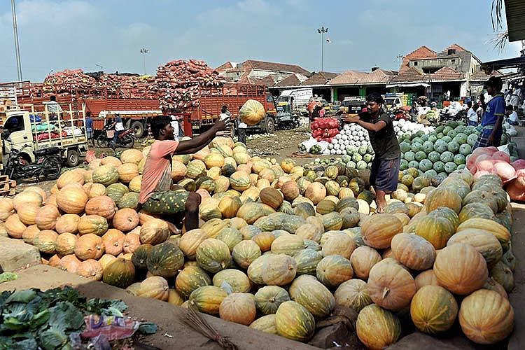 An undated picture of Koyambedu fruit market.