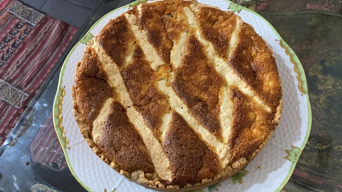 Pastiera, made by the author this Easter.