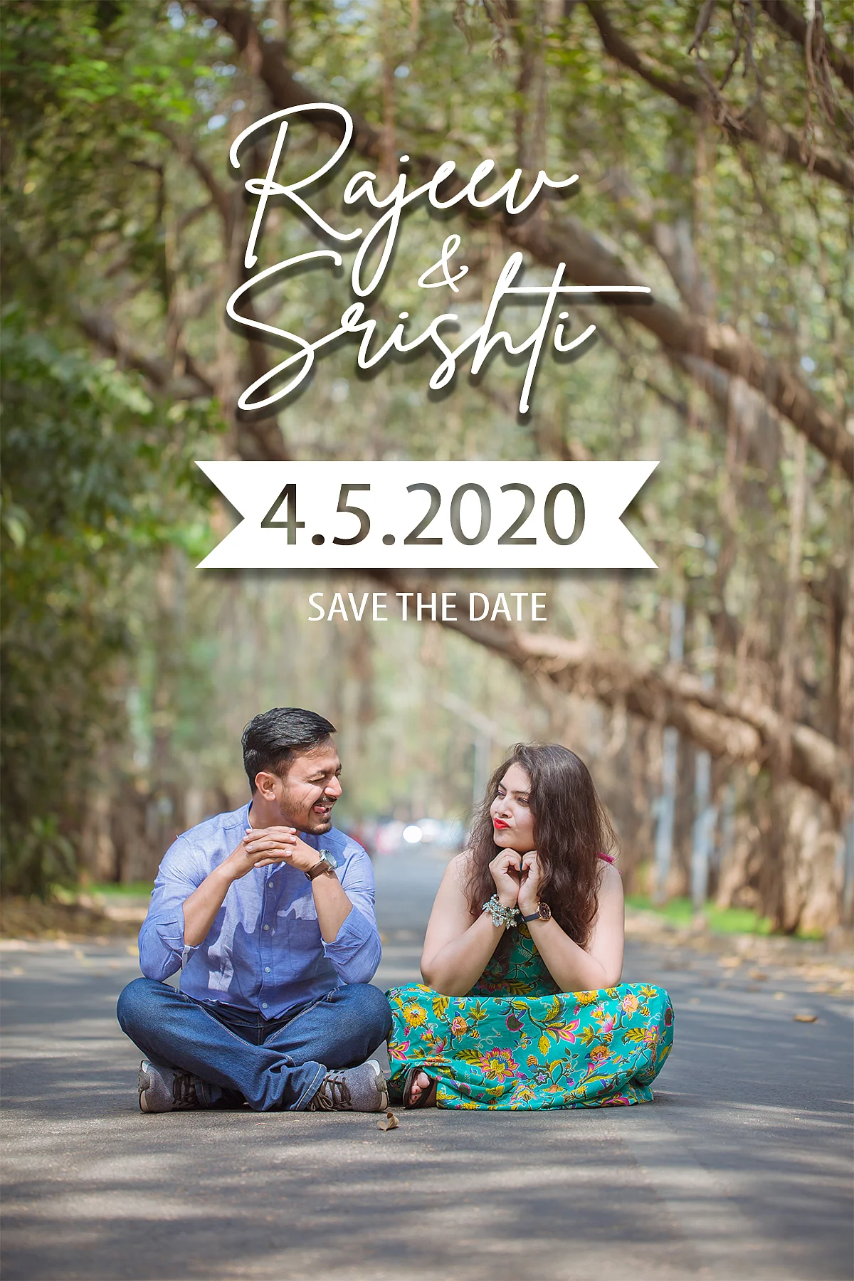 Srishti’s original ‘Save the Date’ card.