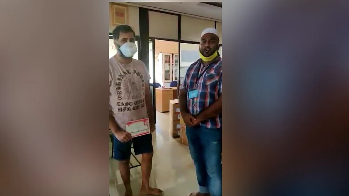 Sanjay, one of the blood donors with Fazil, son of the kidney patient who needed B- blood